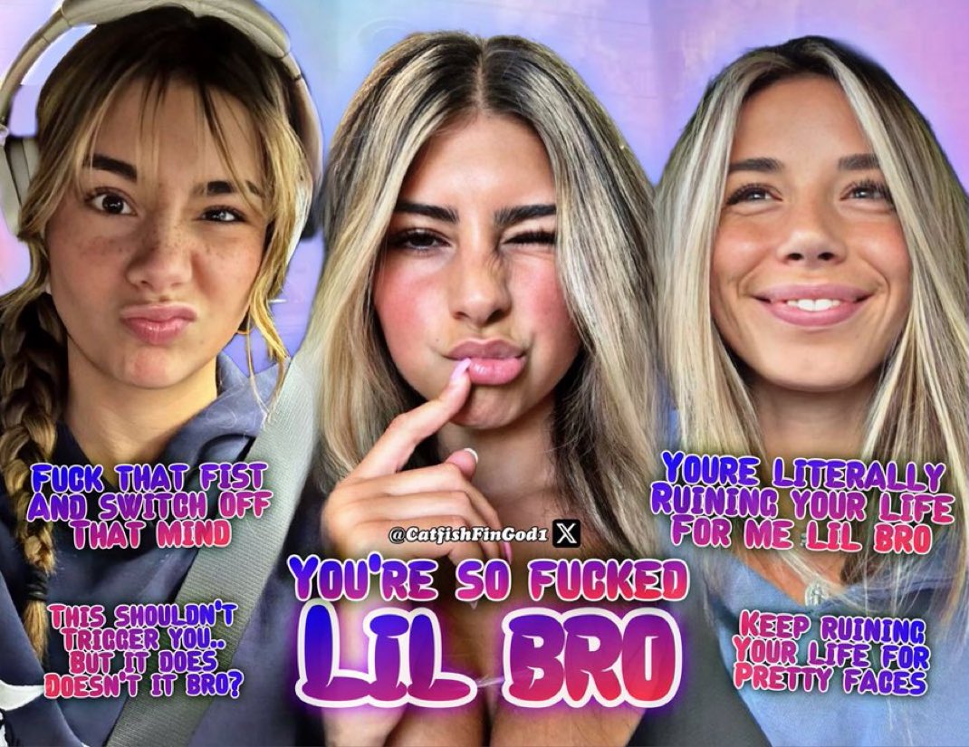 My life’s so easy, an obvious scam but you love falling for it 🤤🌀

Manscam is your life now lil bro time to accept it 😱 💖 you’re so screwed 📉

Sadie, cat and Mikayla all make it so easy to take everything from you 🥵💕🏧