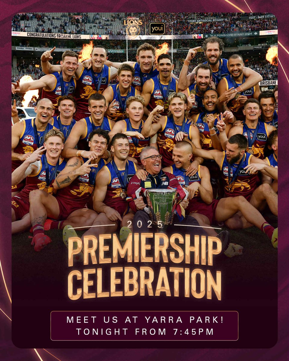 Join us as we keep the celebrations rollingggggg on at Yarra Park! ⚡️⚡️⚡️