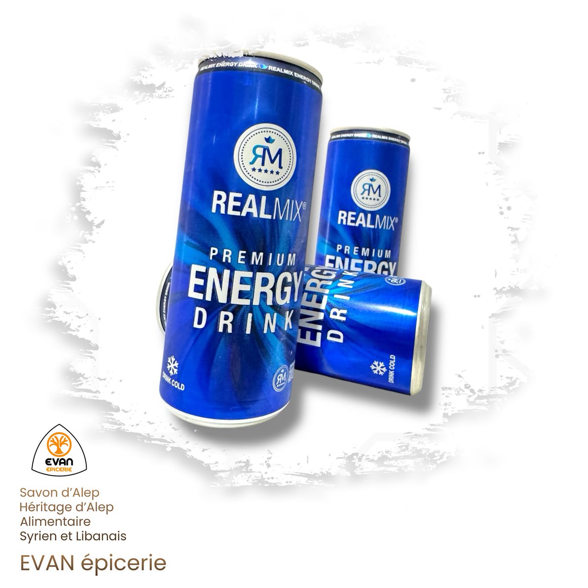EEpicerie's tweet image. Boostez votre journée avec REALMIX ⚡️! #boissonénergisante chez Evan Épicerie !
#boissonénergisante #realmix #énergie #boisson #premium #boissonfraîche #drink #cold #evanepicerie #syrien #libanais #alimentation #savon #dalep