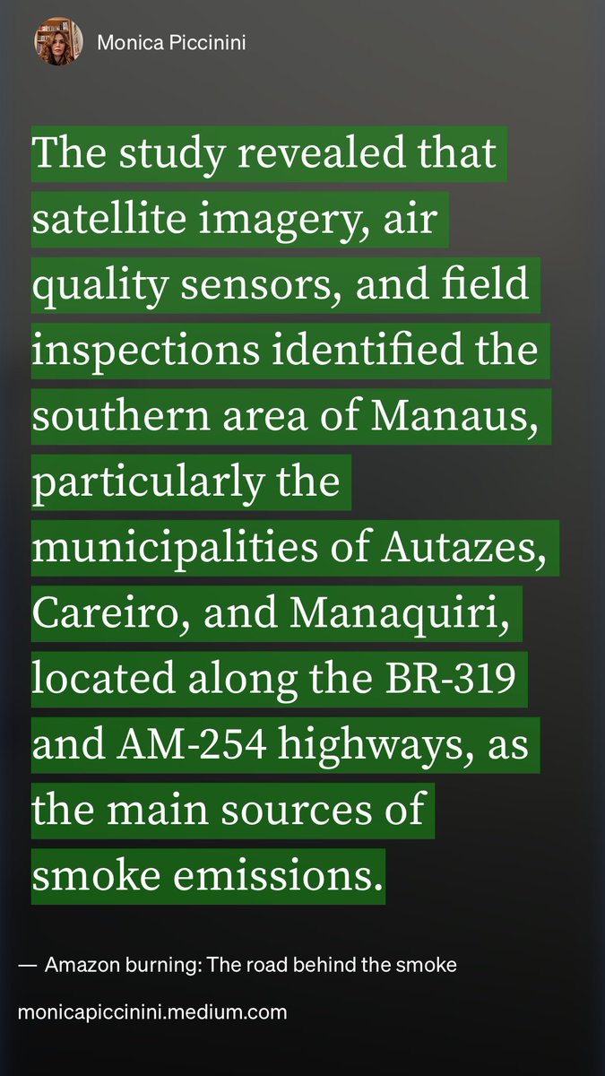 MAPICC2021's tweet image. “Amazon burning: The road behind the smoke” by Monica Piccinini monicapiccinini.medium.com/amazon-burning…