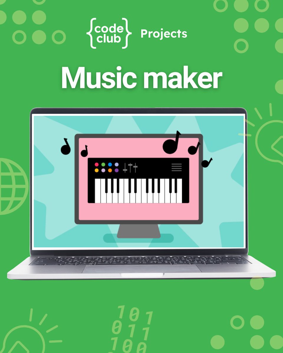 Raspberry Pi Foundation (@raspberrypi_org) on Twitter photo Are your kids interested in music? πΆ
In this project from the music category, they can design their own digital music maker. 
They'll invent a virtual instrument, customise how it works, and experiment with sounds and colours.
π rpf.io/music-maker
#LearnToCode #Scratch Are your kids interested in music? πΆ
In this project from the music category, they can design their own digital music maker. 
They'll invent a virtual instrument, customise how it works, and experiment with sounds and colours.
π rpf.io/music-maker
#LearnToCode #Scratch