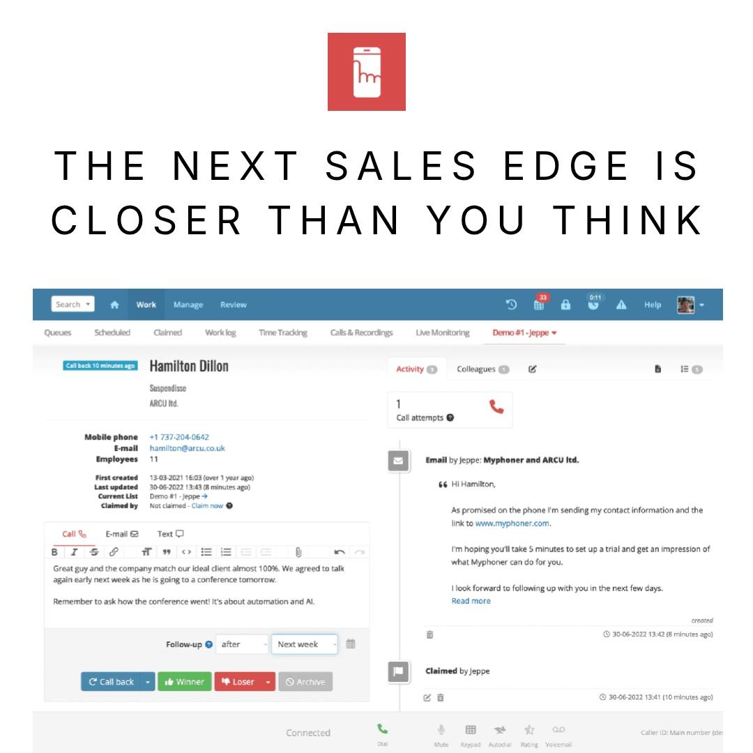 myphonerapp's tweet image. What&apos;s next for sales tech?
Live call insights. Smarter sequencing.
Start your 14-day free trial.
Which will flip your results?

#salestech #sales #ai #salesautomation #myphoner