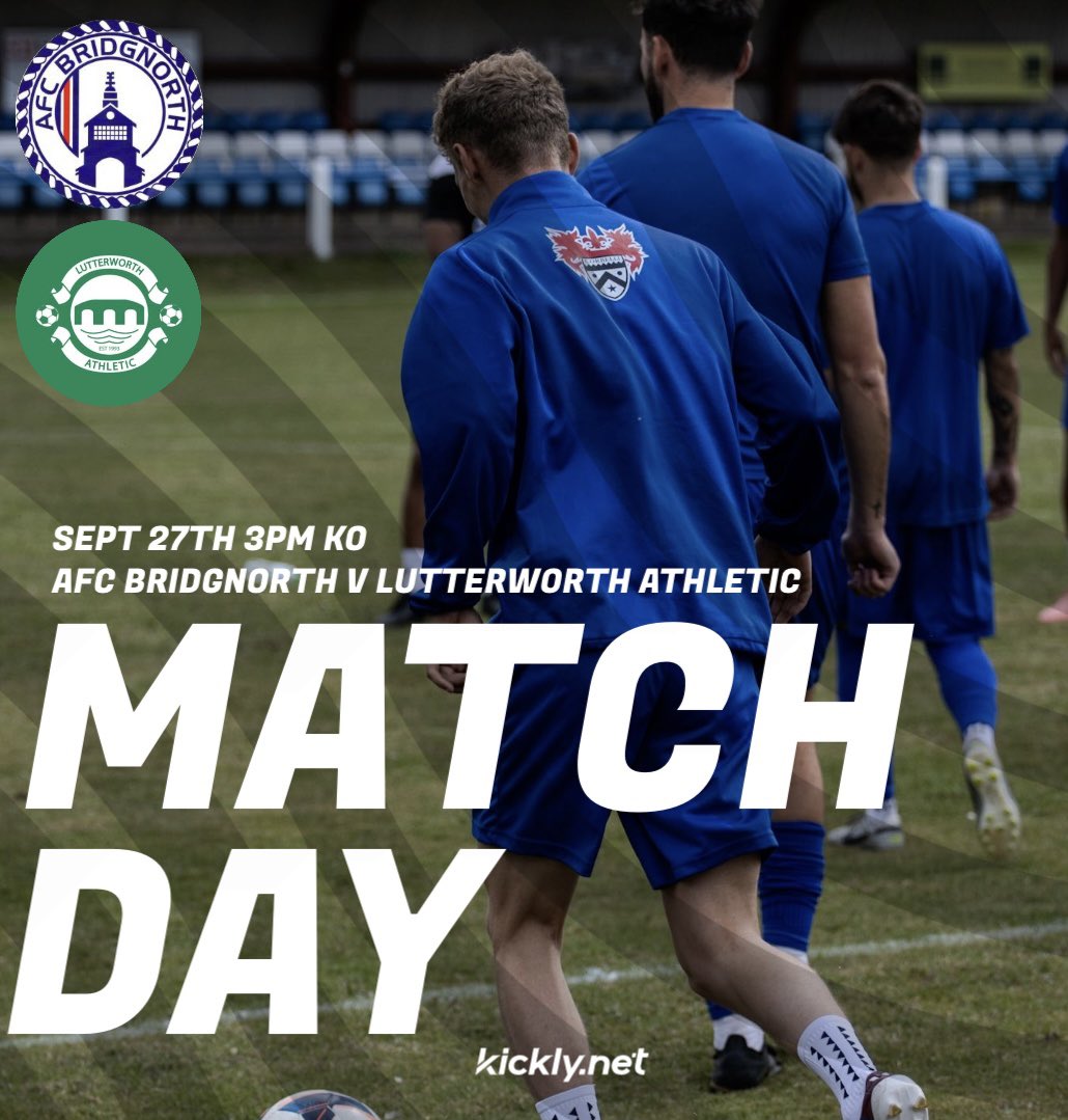 AFCBridgnorth's tweet photo. It’s Matchday At Crown Meadow 💙

🆚 @LutterworthAFC 
📅 Sat Sept 27th
🕒 3PM KO
📍 Crown Meadow, WV16 4HS
🏆 @MidlandLeague 

#meadowmen https://t.co/mui7r3ofPT