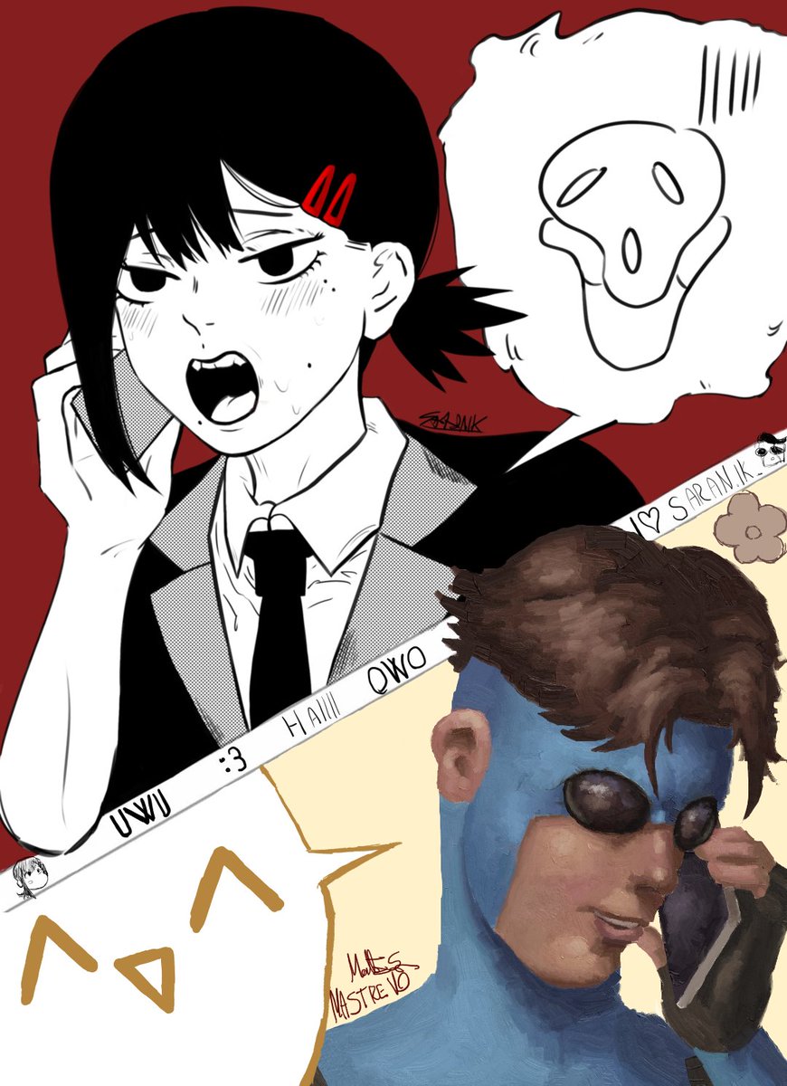 Sara_evyk's tweet photo. Art collab with the cutie @Mastrevo  (⁠≧⁠▽⁠≦⁠)
go check them out they're kawaii

#kobeni #INVINCIBLE #artcollab #csm #chainsawman #MarkGrayson #Collaboration #digitalart #fanart https://t.co/m5QPmxhvF7