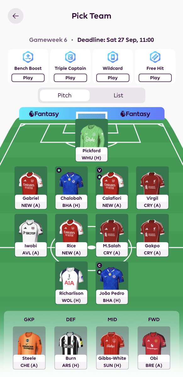 We have the top manager for the first game of our league.

The next game week starts in less than an hour; get your team ready.

The team standings table will be released soon.