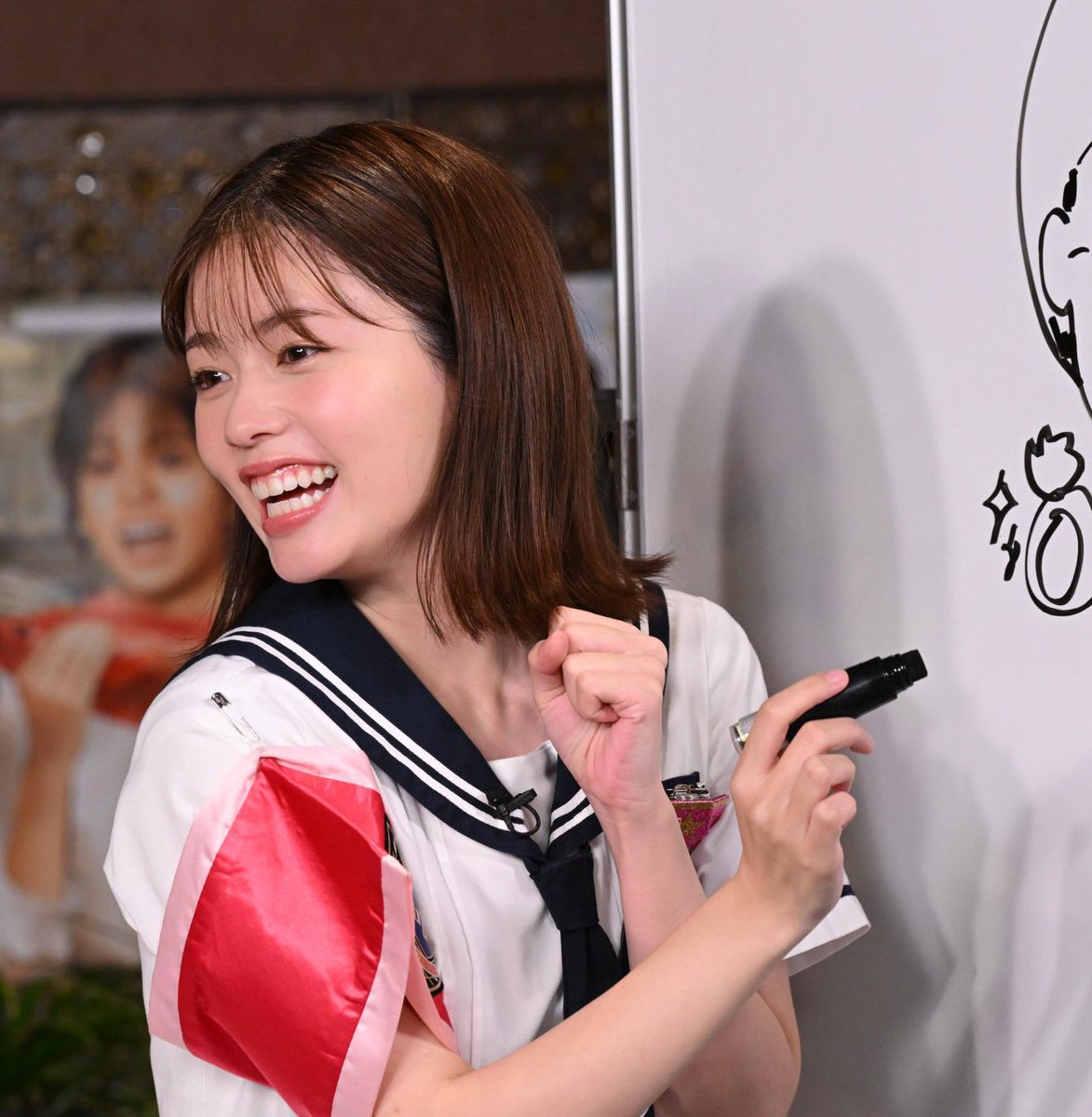 SA3007497's tweet image. #ぐるナイ ゴチは､今回で今年は小芝風花sの夏服は見納めみたい🥲

コスプレ感全く無し
28歳にして､彼女ほど可憐でセーラー服が似合う美人さんは類を見ないでしょう✨

ということで､キュート🩷な推しの夏服姿4枚貼っときます！

#小芝風花