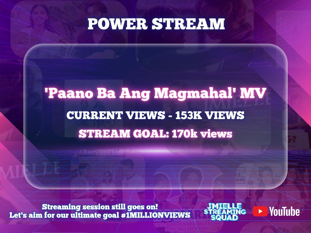 JMIELLEnialsOFC's tweet photo. Stream Update: 47K VIEWS to go until we reach the 200K VIEWS! Let's claim this before the month ends. To those who have free time later tonight please join the power streaming session for @JM_jmdc and @themariellemoon's "PAANO BA ANG MAGMAHAL" MV. Thank you, everyone! ❤️❤️❤️
🎥 WATCH THE MV HERE: https://t.co/We6XE0f5GE
🗓️ POWER STREAM SCHEDULE:
- Sunday to Saturday (7PM onwards)
* but we still encourage you all to stream whenever you are available
👥 JOIN (JMIELLE STREAMING SQUAD): https://t.co/pue1xbSf4y
#JMielle #JMDelaCerna #MarielleMontellano #TNTDuetsGrandChampion #PaanoBaAngMagmahal