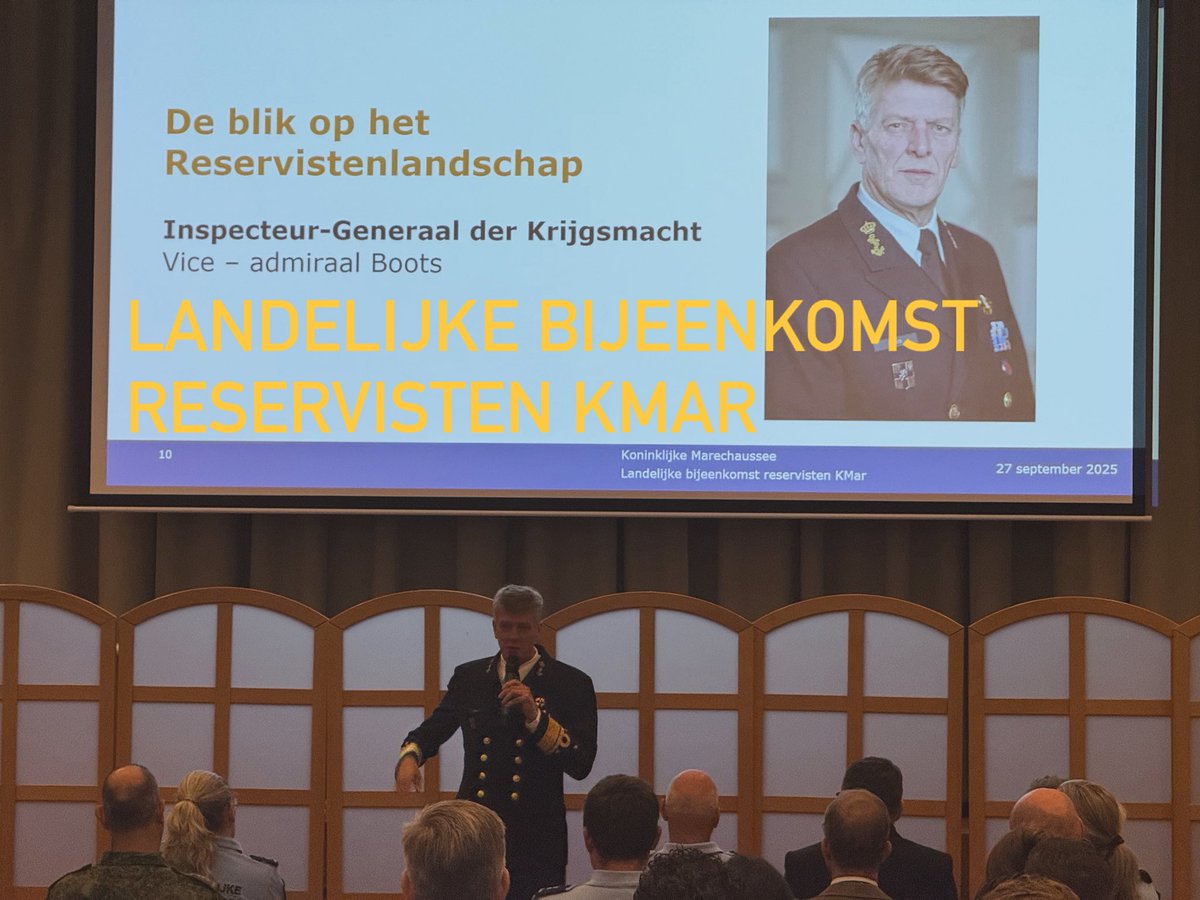 Vandaag bij landelijke bijeenkomst reservisten KMAR. Reservisten worden steeds belangrijker voor de krijgsmacht in een tijd van geopolitieke spanningen