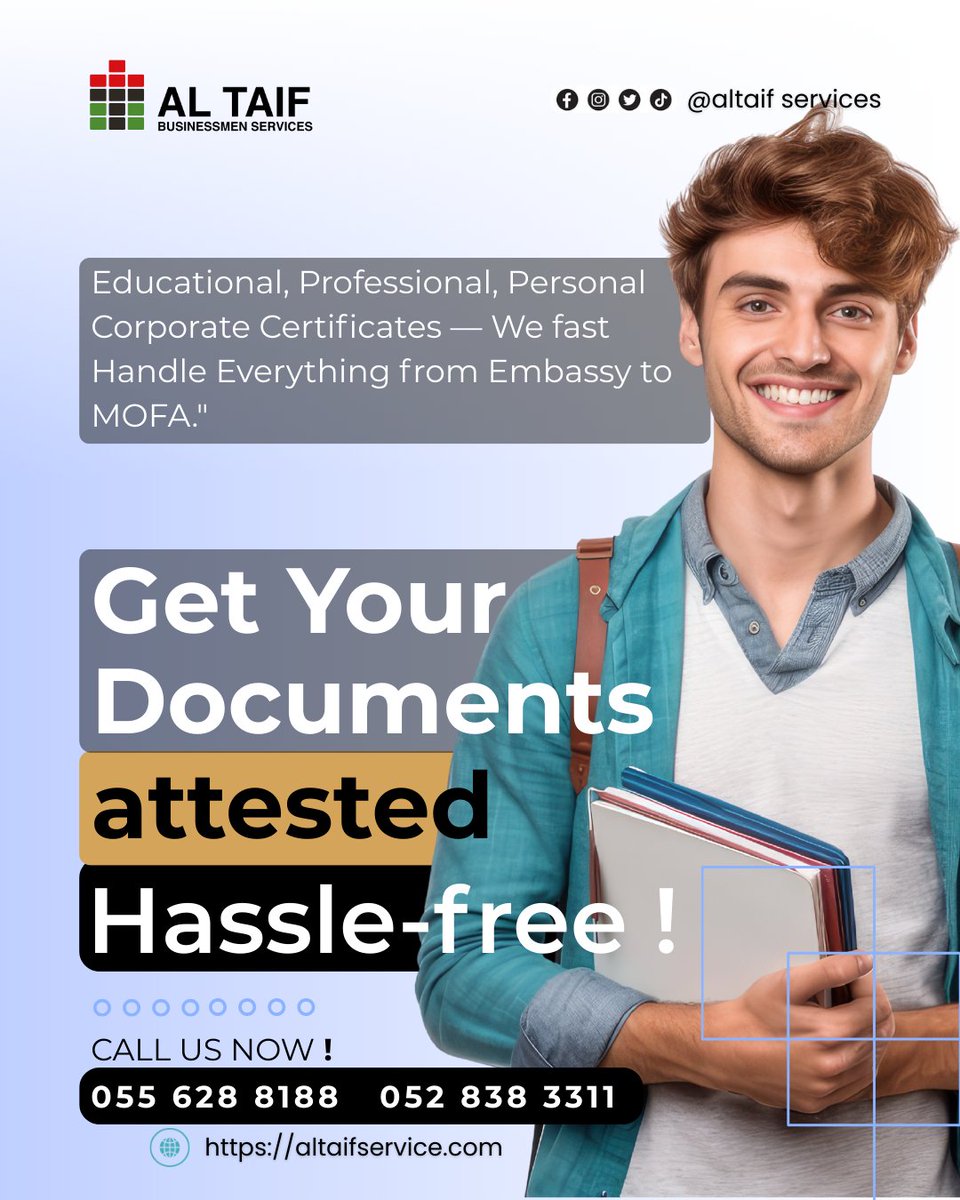 AltaifBusiness's tweet image. Skip the hassle! 
wa.link/vo2041
#ClientFirstApproach #AlTaifBusinessServices #BusinessSetupUAE #Offer #SmartInvesting #UAEOpportunities #FYP #DubaiVisa #BusinessServices #InvestInDubai #GlobalOpportunities #VisaPackage #GoldenVisa #SmartInvestment #EntrepreneurLife