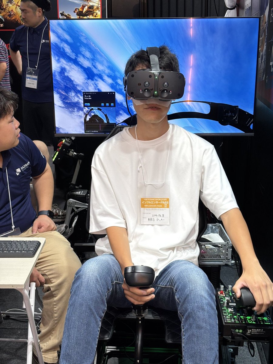 kotiyapocky's tweet image. #TGS2025 #RAZBAM 
今年もVR体験をさせて頂きました！
VRで初めて戦闘しました