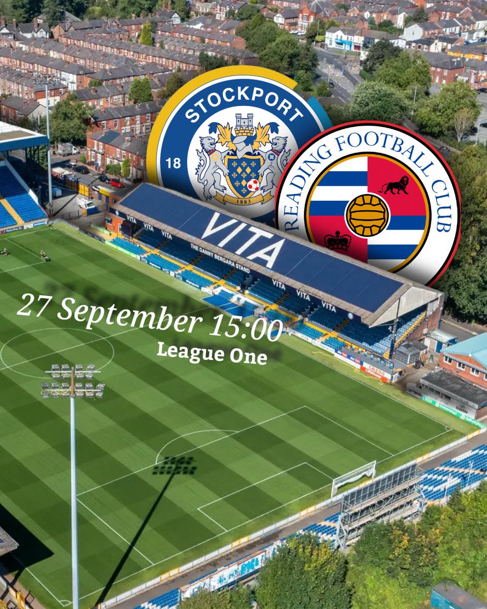👑 The Royals have a point to prove against the Hatters…

🔥 It’s <a href="/StockportCounty/">Stockport County</a> vs <a href="/ReadingFC/">Reading FC</a> in League One!

🎙️<a href="/oor_wullie_77/">oor_wullie_main</a> &amp; Josh Moore are your commentary team this weekend

✅ Bring 3.5mm earphones to access this FREE service

#StockportCounty