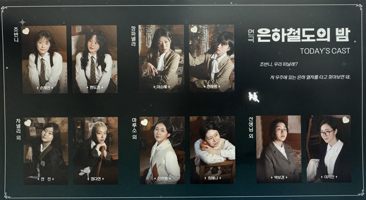 20250927 밤 연극 은하철도의 밤