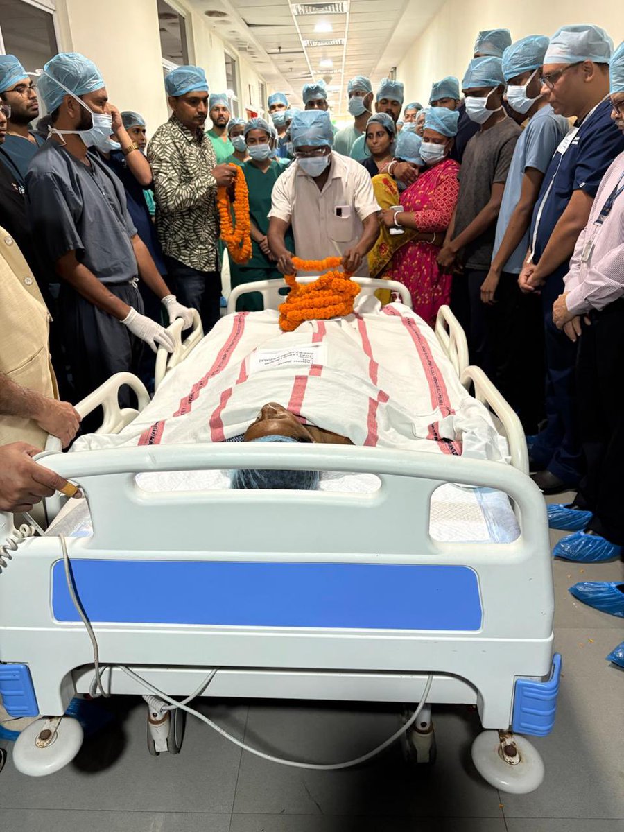 A noble act by the family of Late Smt Tetari Devi whose liver and cornea were donated at Patna AIIMS on 25.09.2025.  #sottobihar #donateorgansavelives