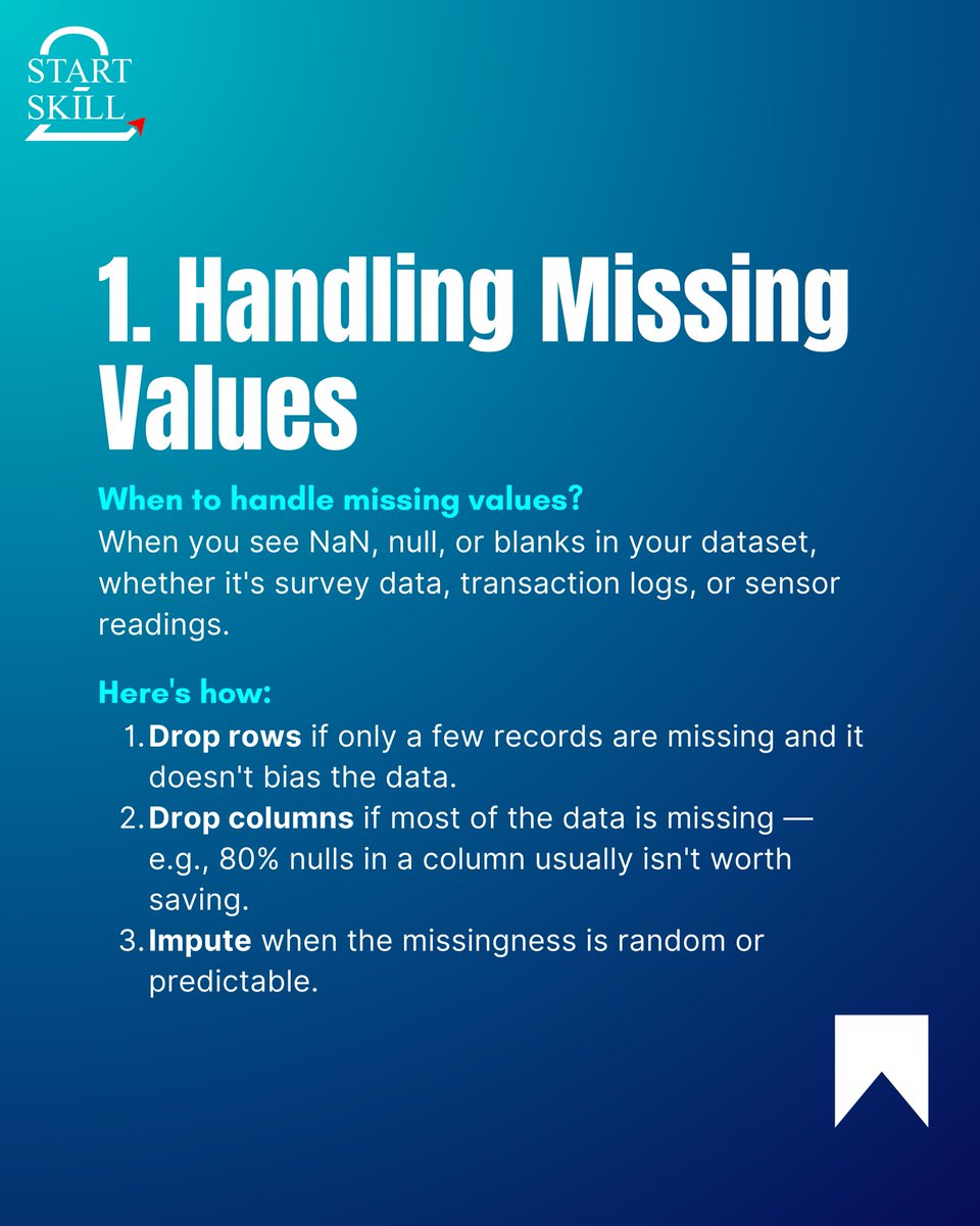 QuickCourse_'s tweet image. 🚀 Mastering data starts with proper preparation!
Here are 4 must-know data prep techniques every data professional should use to ensure accuracy, consistency, and better insights.
Don't just analyze—analyze the right data. 🔍💡
#DataPreparation #DataScienceTips #AnalyticsTools