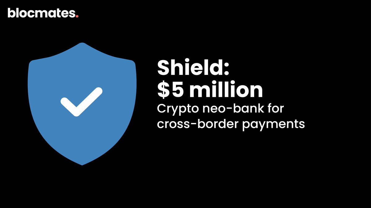 blocmatesdotcom's tweet image. Shield is trying to make cross-border payments less painful by building a crypto neo-bank that bakes compliance right into the process.

Think exporters and importers paying in stablecoins, but without waking up to scary letters from regulators.

Giant Ventures led the $5 million…