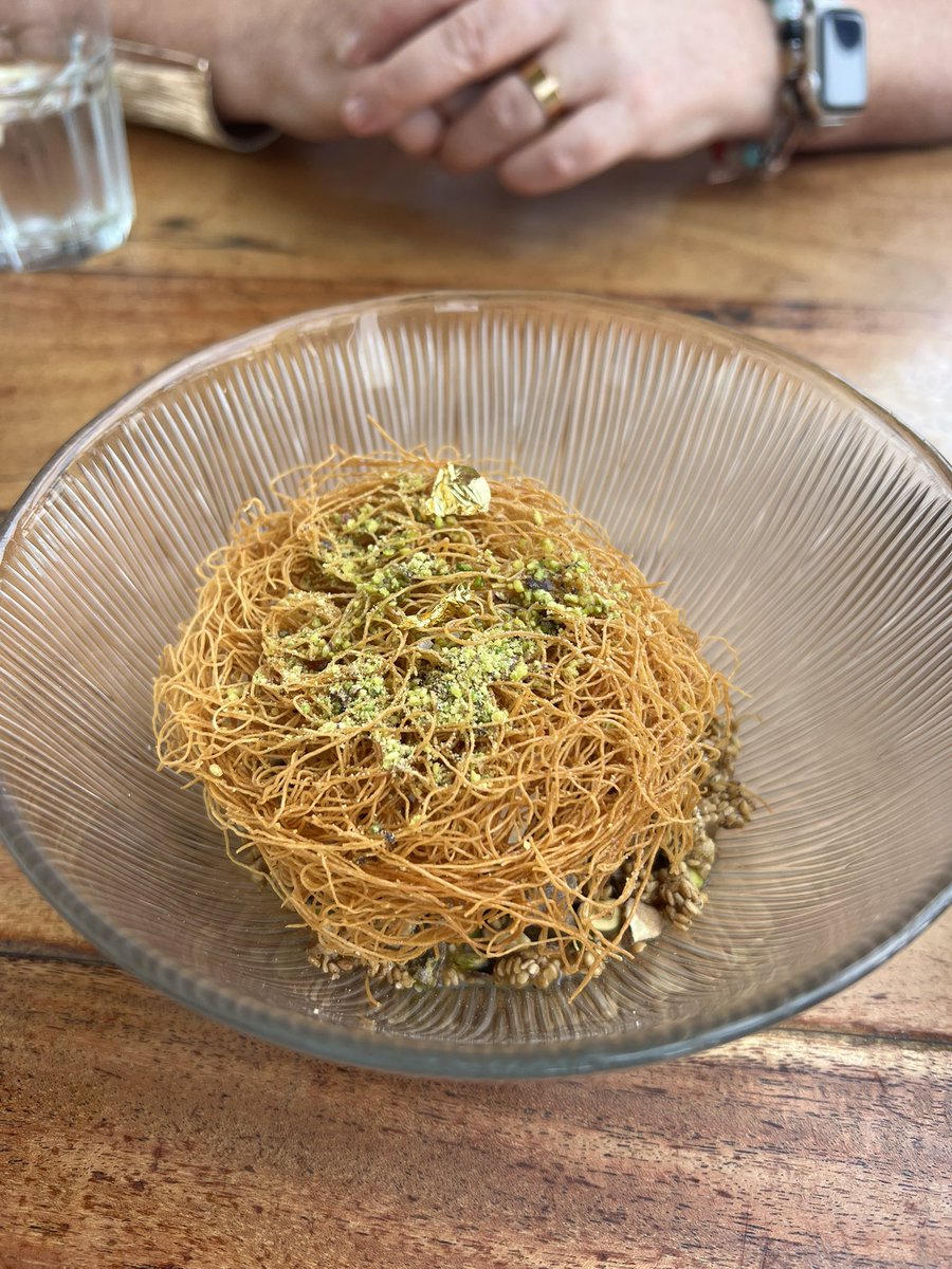 Sweet of my dreams…Kunafa Pistachio &amp; Gold leaves #SaturdayVibes #Food #Dessert