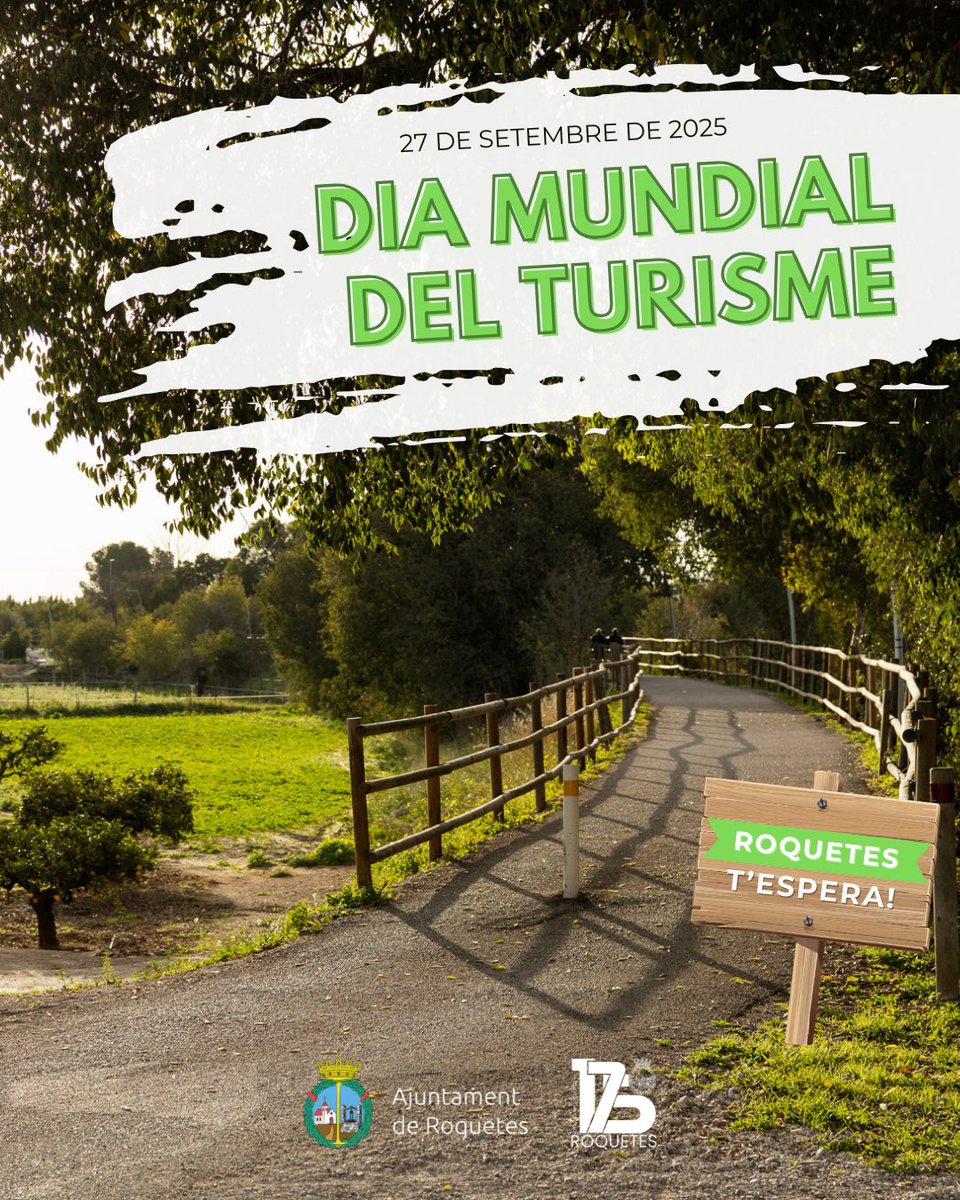 AjRoquetes's tweet photo. 🌍 #ROQUETES, UN VENTALL DE POSSIBILITATS
🚴♂️ Pedala, corre o camina per la #ViaVerda.
🌄 Descobreix la immensitat de #LoPort.
🥟 Assaboreix els productes de la ciutat.
📆 Els 3️⃣6️⃣5️⃣ dies de l'any, #Roquetes t'espera❗
📲 Visita https://t.co/C2kG2HqbZo
#RoquetesTurisme https://t.co/gn1U60ZpIJ
