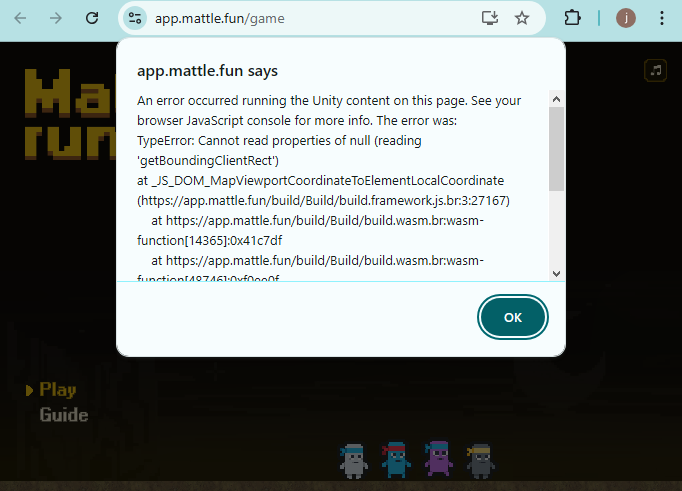 fLz_eth's tweet photo. @mattlefun did you know why this keep happened when im playing the game? https://t.co/AQdgx8uBmw