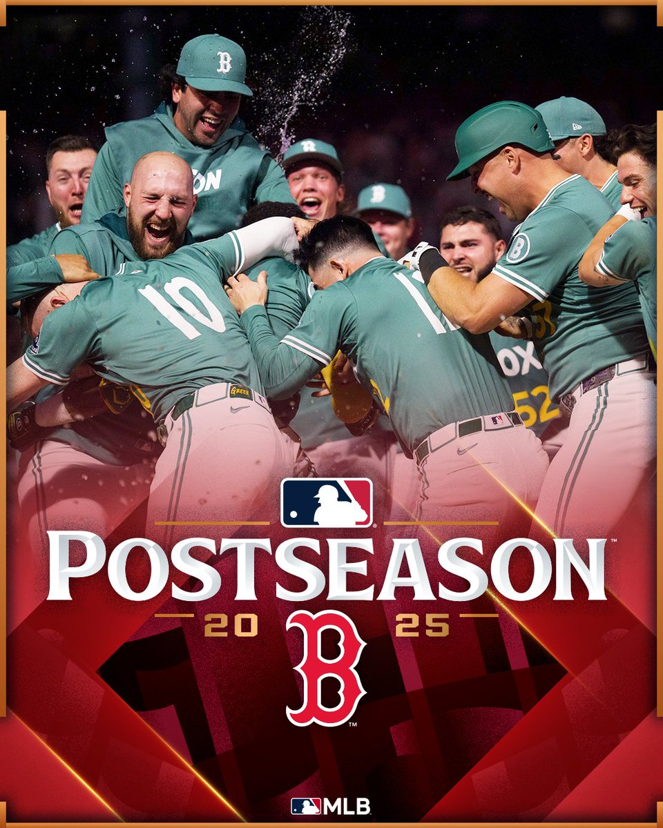 MLBJapan's tweet image. 【 #レッドソックス 】サヨナラ勝利でポストシーズン進出を果たす🤩
2021年シーズン以来の大舞台で、どのようなドラマが待っているのでしょう🎉