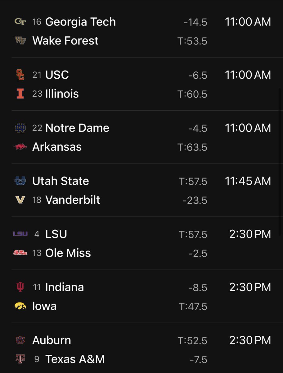 CFB🏈 SATURDAY 🔒!

Like + reply to get the play! 

L10 🔒 PLAYS: 7-3 🤑

WHAT A SLATE! 🔥👀