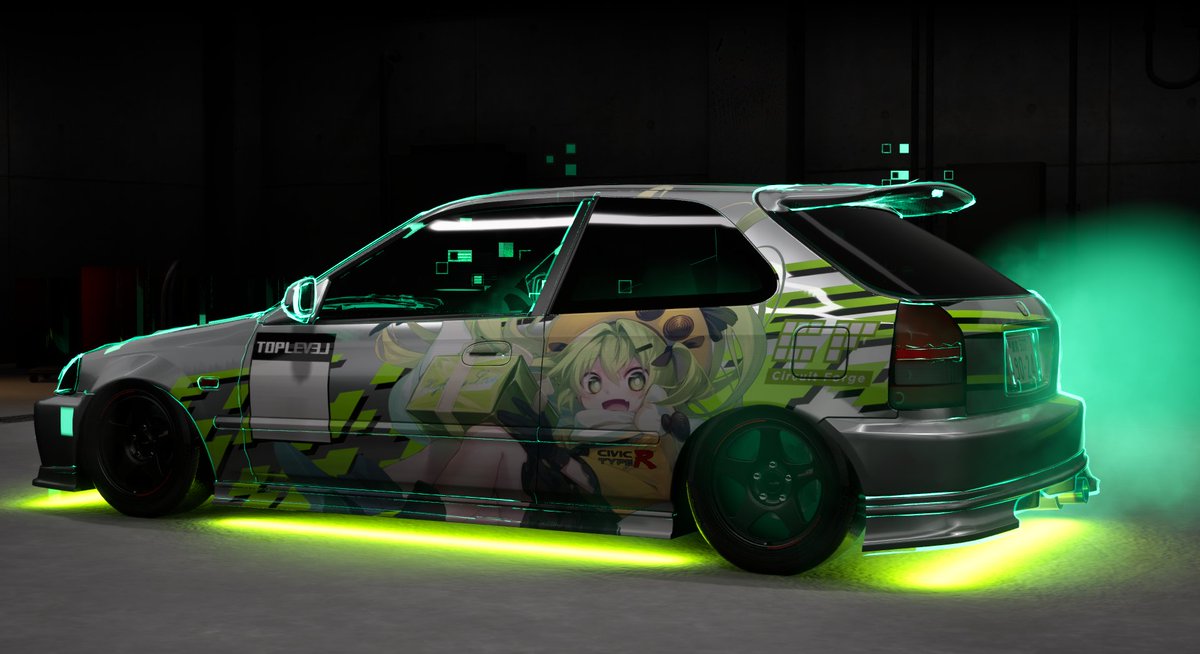 嘆きのプルートのキャラがそのままステッカーとして貰えたのでお手軽に痛車作れるの草
この画像だけ見せて新生首都高バトルですって言われても信じられねえな