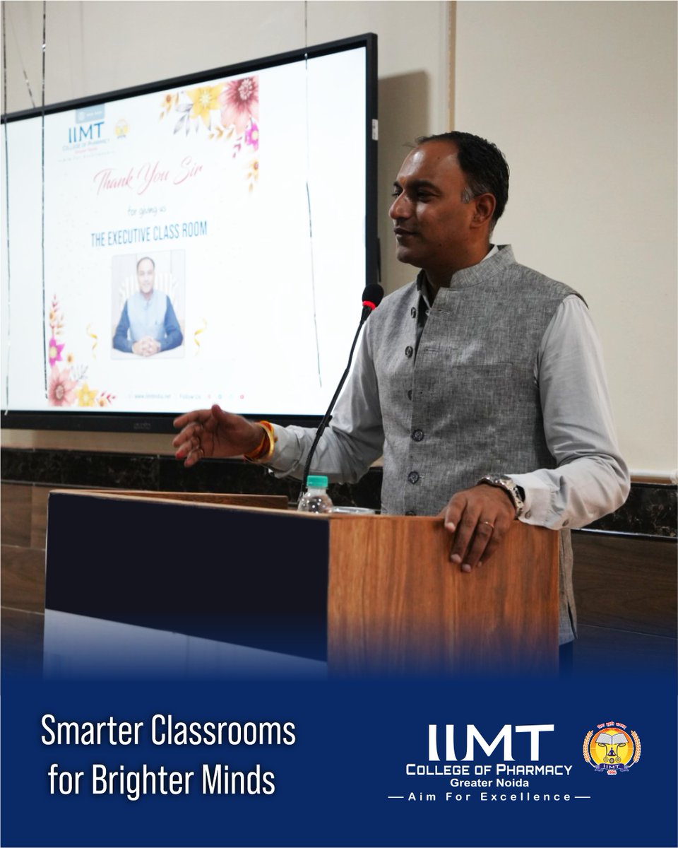 iimtnoida's tweet image. Smart Class Inauguration at IIMT College of Pharmacy! 
We&apos;re thrilled to announce the launch of our state-of-the-art Smart Classrooms, marking a new era of innovative learning at IIMT College of Pharmacy! 
#IIMTPharmacy #SmartClassInauguration #InnovativeLearning #iimtindia