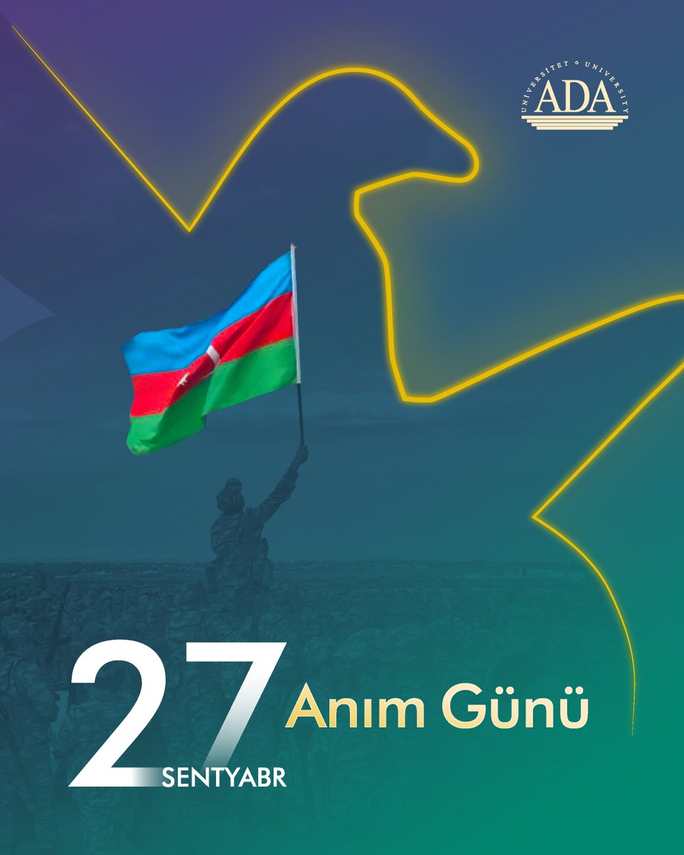 ADAUniversity's tweet image. 27 sentyabr – Anım Günündə şəhidlərimizin əziz xatirəsini dərin ehtiramla yad edirik!

On September 27 – Memorial Day, we honor the cherished memory of our martyrs with deep respect!

#memorialday #adauniversity