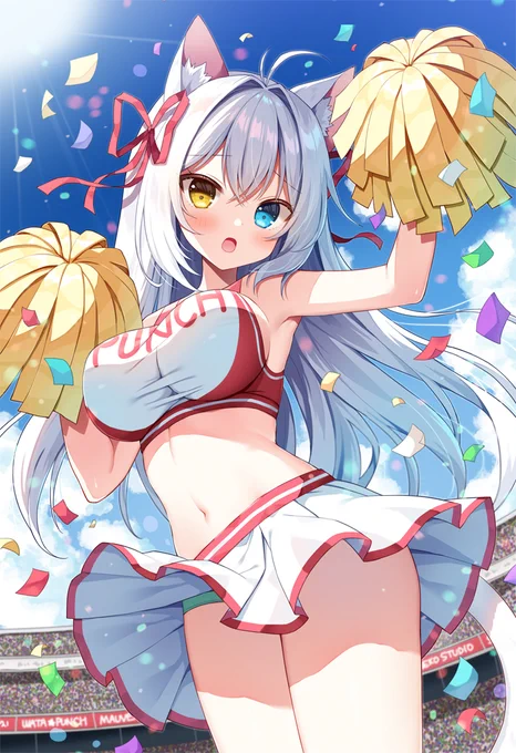 うりぼうざっか店様のチアガール企画「Sweet Yell!!」に参加させていただきました! こちらのイラストがグッズ化していただいているので、よかったらチェックしてみてください～! リンクはリプ欄へ