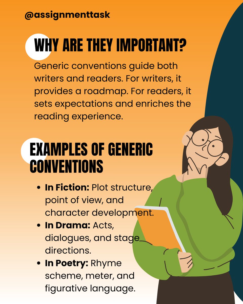 AssignmentTask's tweet image. If you've ever wondered why some novels leave you speechless or why certain poems seem to speak to your soul—it's all thanks to the generic conventions
Check Out: tinyurl.com/24kdvsha
#LiteratureLovers #GenreConventions #Storytelling #PoetryCommunity #assignmenttask