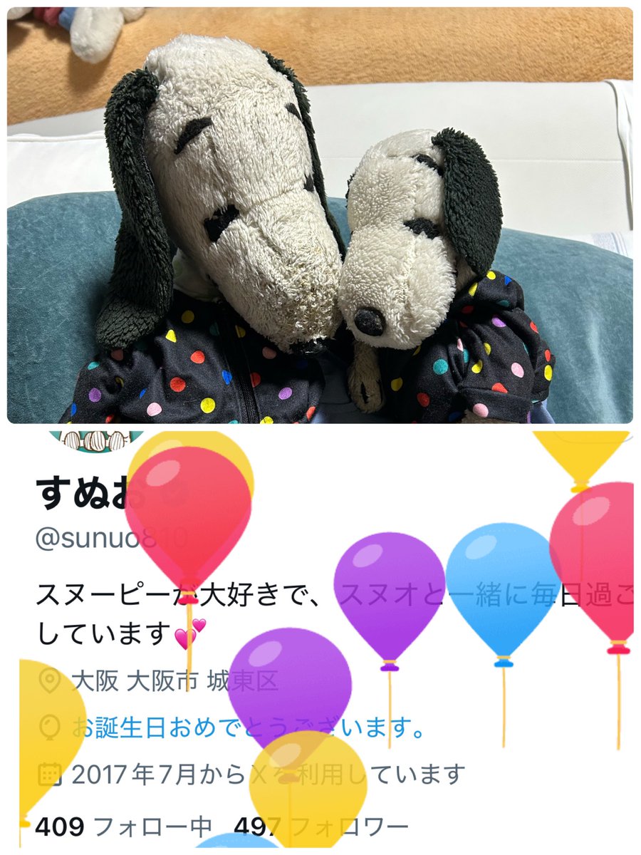 今日は私の誕生日で、2人がお祝いしてくれました
ありがとう❣️すぬお君とちび太ちゃん💕🤭