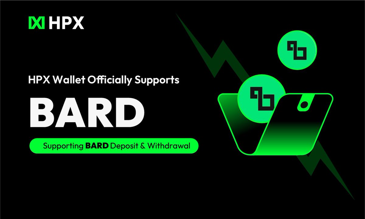Hpx_Official's tweet image. #HPXSpot will soon list $BARD 🪙

Claim your 10 USDT Futures bonus:

🔸 Follow @Hpx_Official , @Lombard_Finance 
🔸 RT, like, @ 3 friends
🔸 Send your HPX UID with &quot;BARD&quot; to: t.me/HPX_users
👉 Support hpx.com