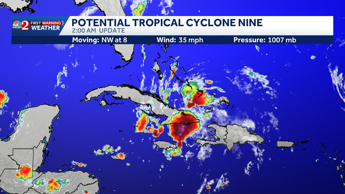 New intermediate advisory for the system passing off our coast early next week. Here's a look...