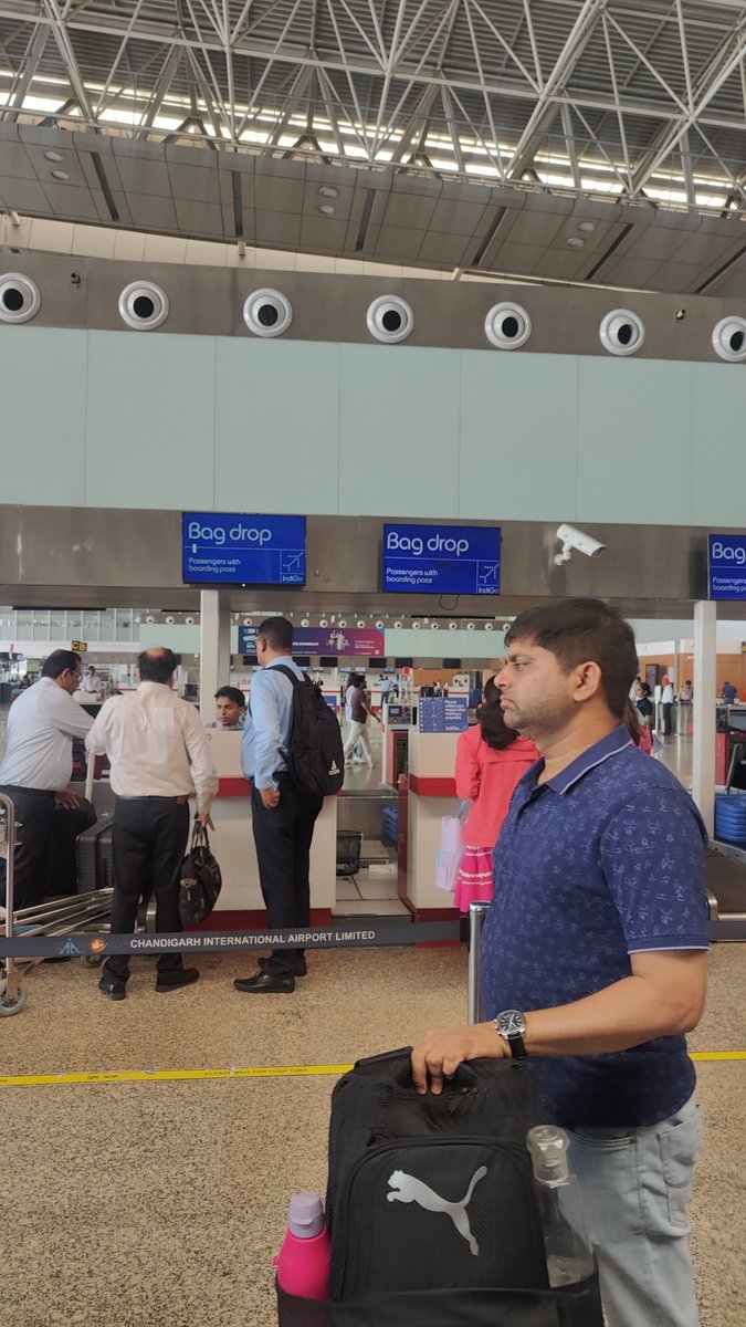 #Indigo #Chandigarh Very slow baggage drop service. People are queued up from 30 mins and yet the staff response is very slow. Speed up <a href="/IndiGo6E/">IndiGo</a> <a href="/DGCAIndia/">DGCA</a>