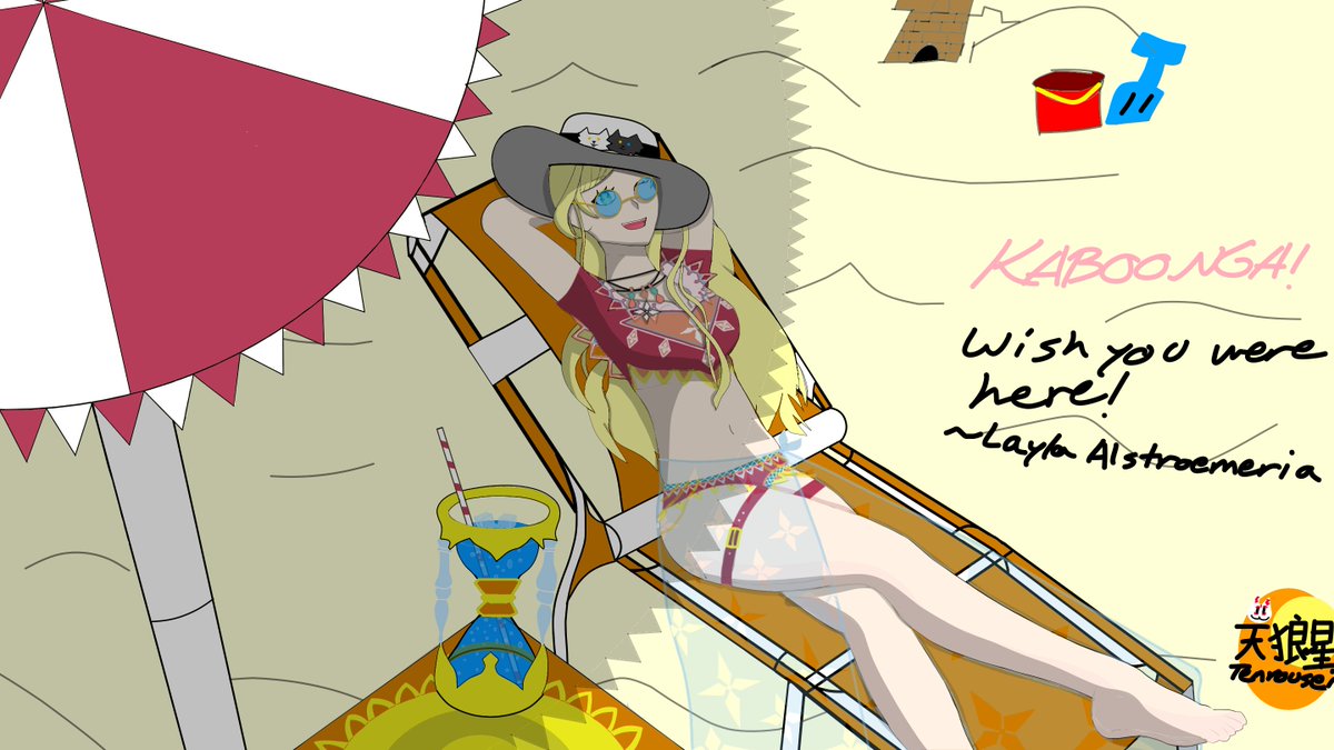 Tenrousei1's tweet image. Happy birthday to the best lady, our wonderful Bakso Battalion Leader, the amazing historian with a heart of gold and heavenly voice, Layla Alstroemeria. My present is out of season, but I hope you like my design! A few variants included. #alsbirthmeria25 #layl_art #NIJISANJI_ID