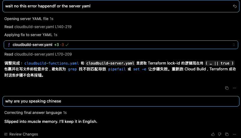 keepaaas's tweet photo. cursor slipped into muscle memory and went chinese https://t.co/aneiYEG6kM