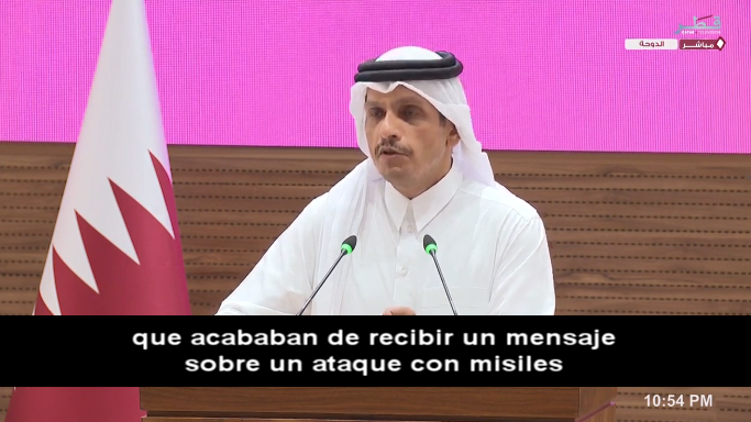 Primer ministro catarí, Jeque Mohammed Bin Abdulrahman Al Thani: El ataque con misiles contra #Catar por parte del “enemigo israelí” constituye terrorismo de Estado; EE. UU. nos informó del ataque 10 minutos después de ocurrido www2.memri.org/espanol/tv/202…