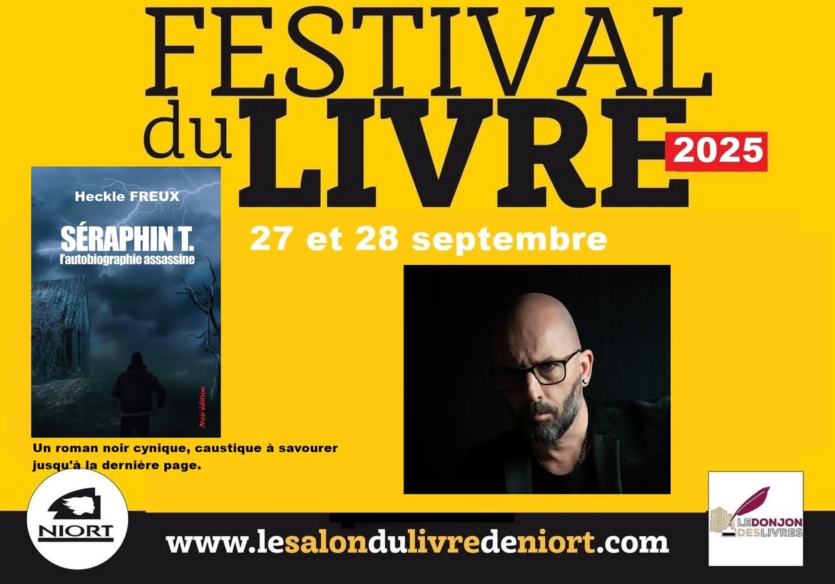 Noiredition's tweet photo. Ce week-end, c'est le festival du livre de Niort.  #festival #noir #polar #roman #livre #culture #écrivain #édition #thriller #Niort #nouveautéslittéraires #RégionAquitaine #DeuxSèvres #dédicaces #book #lecture #rentrée #septembre #lire #lectureaddict https://t.co/wcDMXXcO0G