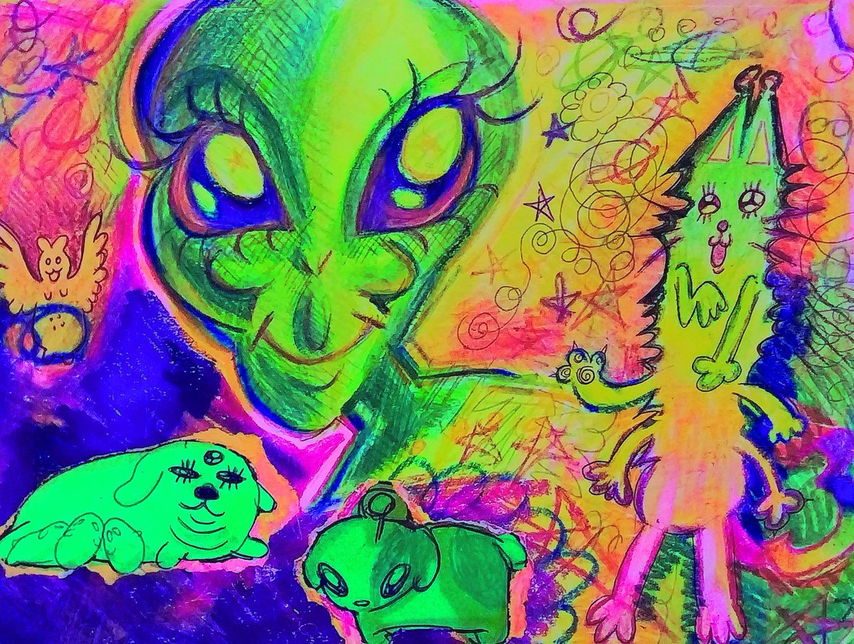 One of my favorite crayon/mixed media pieces of all time