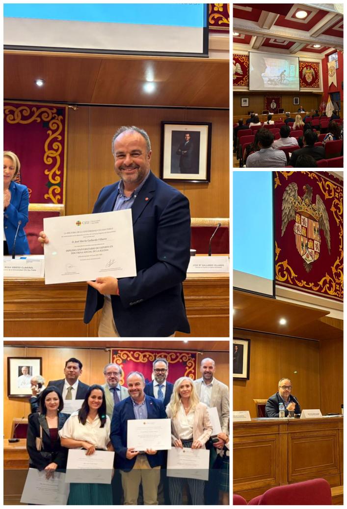 Ayer regresé a <a href="/USPCEU/">Universidad CEU San Pablo</a> para recibir mi  Diploma Universitario Experto en Doctrina Social de la Iglesia • Instituto CEU de Humanidades Ángel Ayala share.google/FssEUgQsp2bmW5… y donde hablé como <a href="/AyudaIglesNeces/">Ayuda a la Iglesia Necesitada</a> del Informe de Libertad Religiosa y la Doctrina Social de la Iglesia.