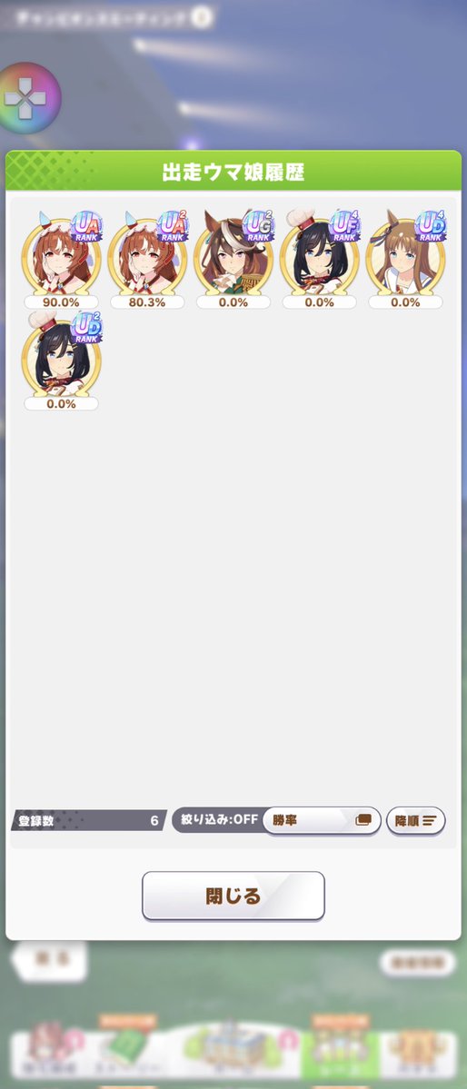 今月のウマ娘ツイートです。
実力不足をデバフで補いました。
#しろこくwin