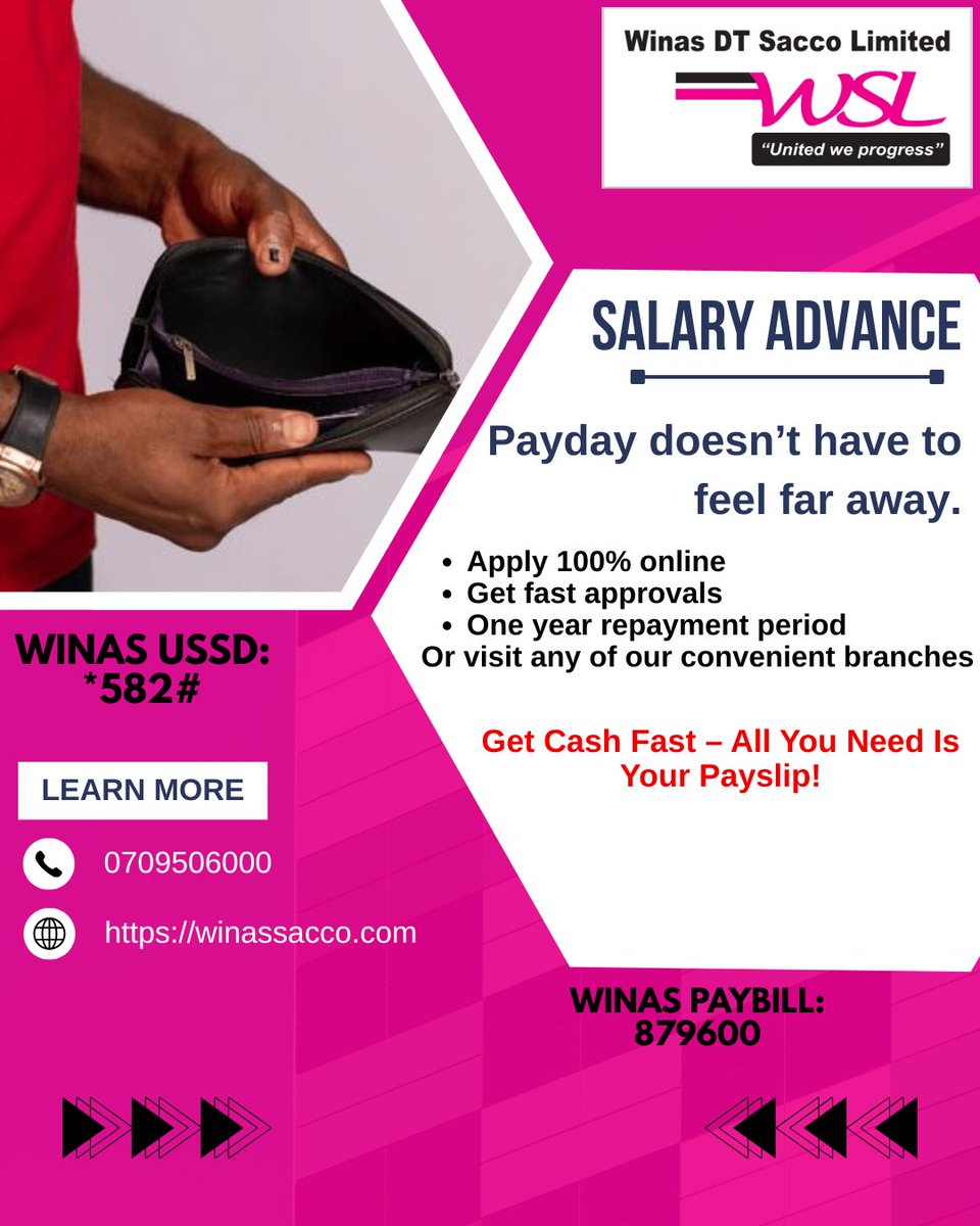 Your financial freedom matter to us wherever you are. That's why the salary advance and salary in advance product is perfectly designed for you to access without any hurdles. Dial *582# for fast approvals. 

#UnitedWeProgress ^RM