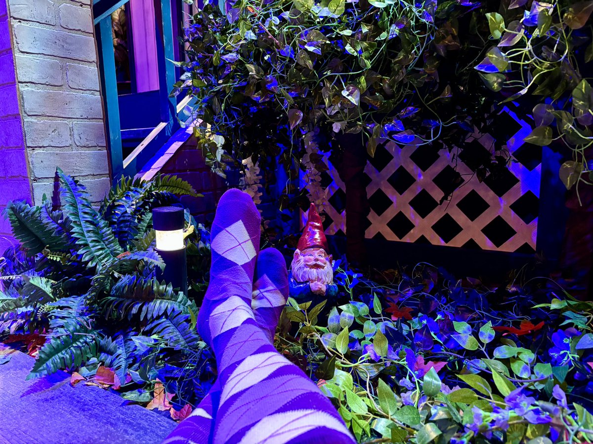 obligatory opening night socks photo.

“The Age of Bad Choices Seeking Their Consequences. The Comeuppance...”

🎟️: straycattheatre.org