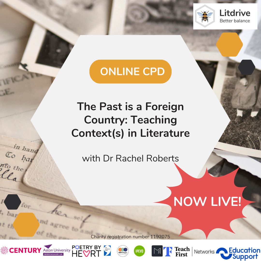 📺 Missed last week's CPD?

Dr Rachel Roberts explored teaching context(s) in Literature in a thought-provoking session: “The Past is a Foreign Country.”

Catch up online now and revisit the key ideas for your own practice: buff.ly/iDGIxlO 

#litdrivecpd #teamenglish