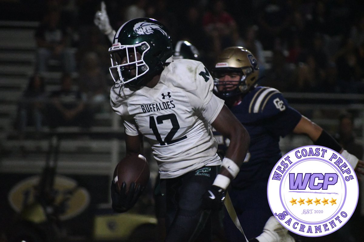 WCPSacramento's tweet photo. No stopping Manteca 🦬 

Buffaloes obliterate Central Catholic, put on running clock to remain perfect. 

And there was an all-time rushing performance 👀 🔥 

Story: https://t.co/7g29hPPVDZ https://t.co/fpNzgmTEQ6