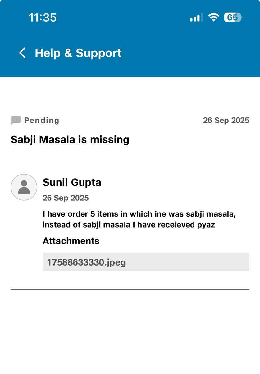 2004skg's tweet photo. Pathetic customer service by JioMart. Complaint for missing item in my order no response from their support team.
In chat they haven’t assign live agent, in call waited for more than half an hour but they didn’t pick up the. @jagograhakjago @JioMart_Support @JioMart https://t.co/a4GSdBloJz