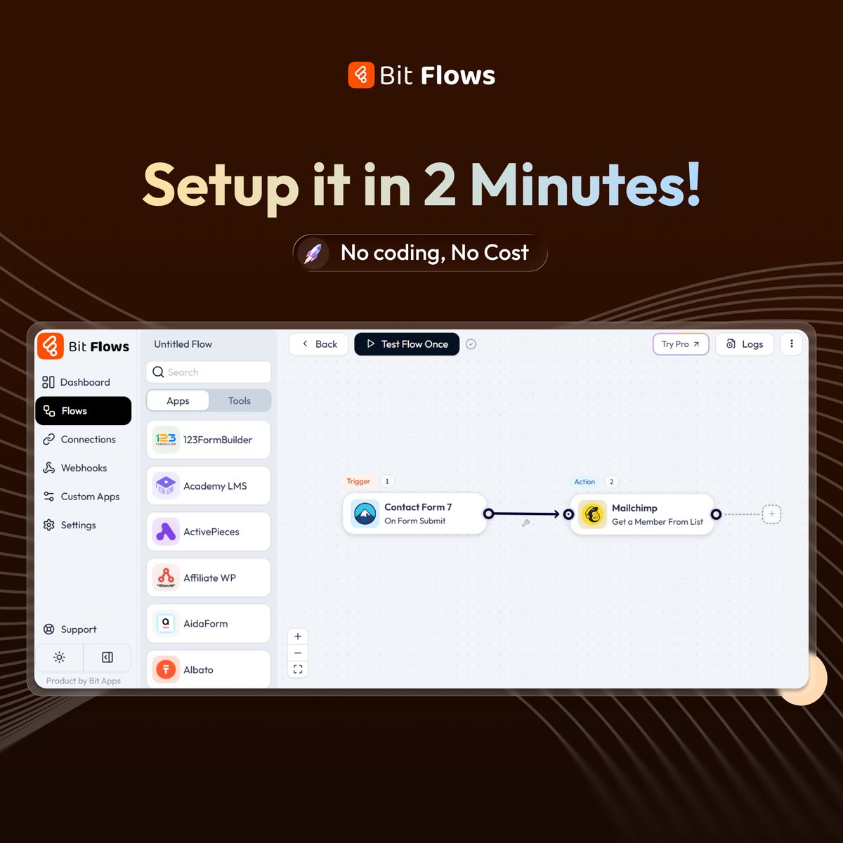 wp_bitflows's tweet image. Tired of copy-pasting contacts?
Now you can integrate Contact Form 7 with Mailchimp for FREE using Bit Flows — no coding, no limits!
👉 Read the full step-by-step guide here: bit-flows.com/blog/contact-f…
#WordPressAutomation #ContactForm7 #MailchimpIntegration #BitFlows #NoCodeTools