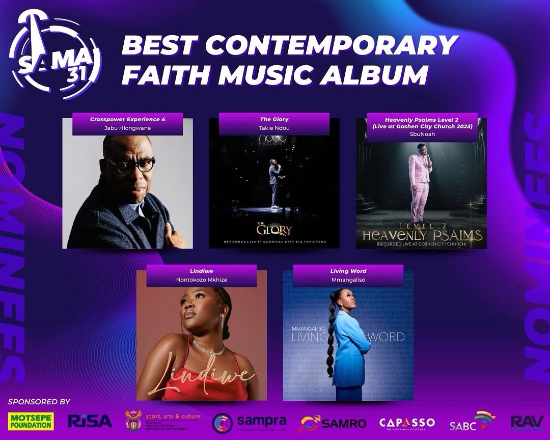 SbuNoah's tweet image. Did you know, #HeavenlyPsalms #LevelTwo is nominated at this year’s @thesamas_ in the Best Contemporary Faith Music Album categories along side these amazing ministers 🙌🏾🙌🏾🙌🏾

 #BestContemporaryFaithMusicAlbum  #NomineeReveal #LessNoiseMoreMusic #SAMA31  #SAMA28