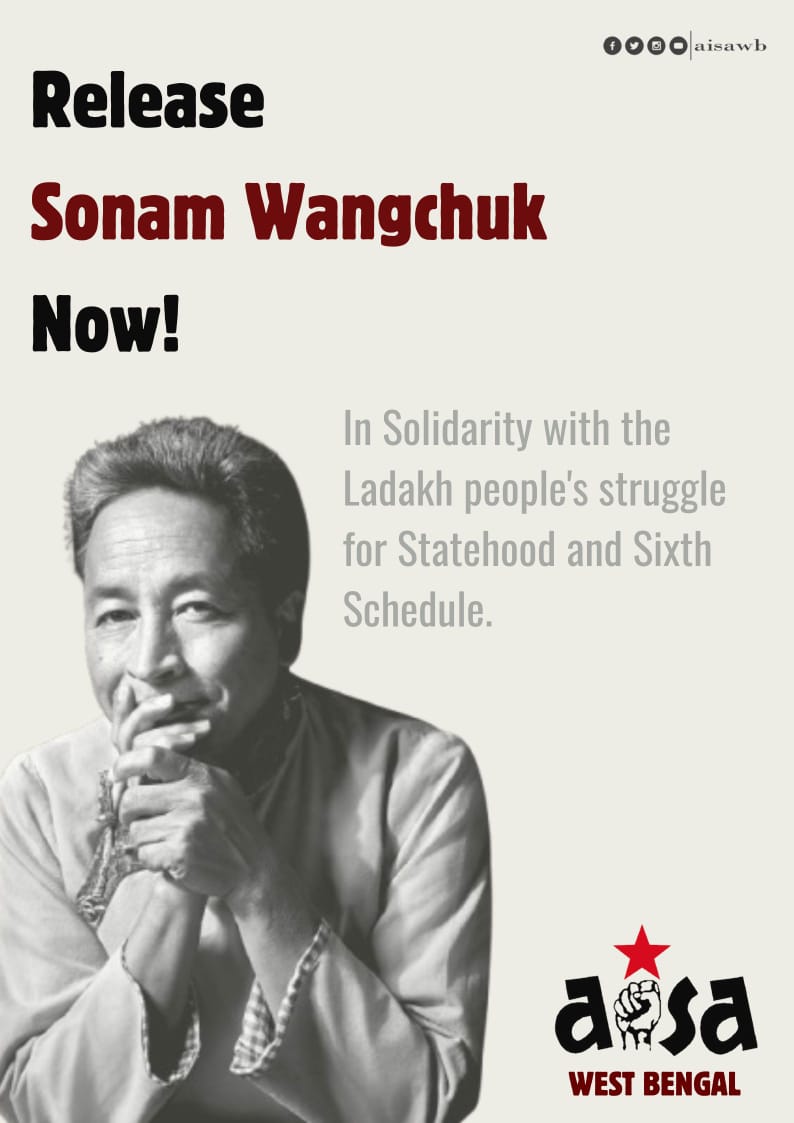 sanshar3's tweet photo. Release Sonam Wangchuk Now!
Unconditionally and immediately. https://t.co/5ouyDQGlY8