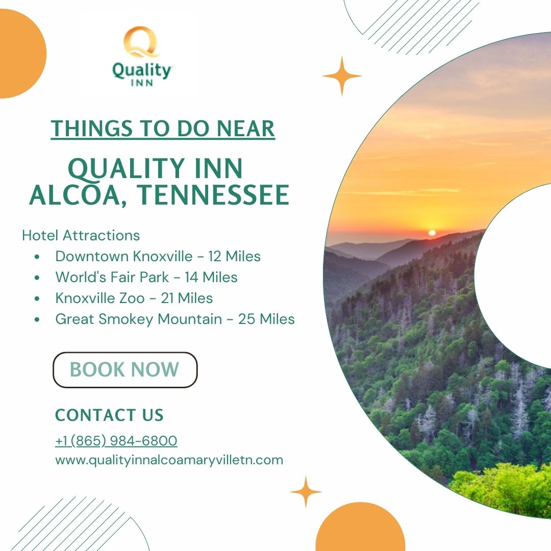 qualityinnalcoa's tweet photo. Explore beautiful Alcoa, Tennessee while staying at Quality Inn! 🌄 Close to great attractions like Knoxville Zoo and Great Smokey Mountain.
📞 Call us at +1 (865) 984-6800 to book your stay!
#QualityInn #AlcoaTN #ExploreKnoxville #ThingsToDo #BookNow https://t.co/Ldk44J8Kod