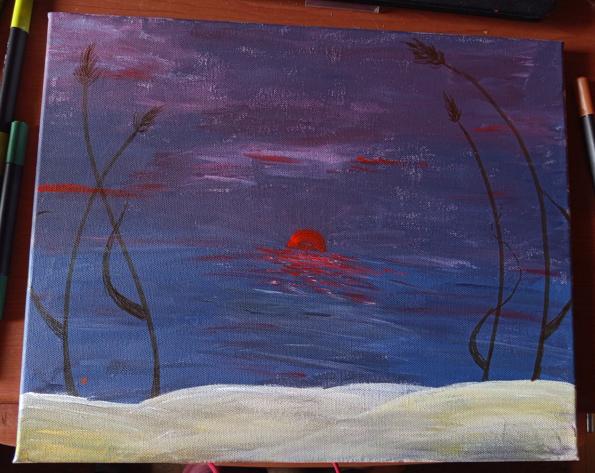 Dreamy9910's tweet photo. Sztorm o Zachodzie Słońca 
#painting #sea #sunset #landscape #dreamy990 https://t.co/RaBxq2dbIW